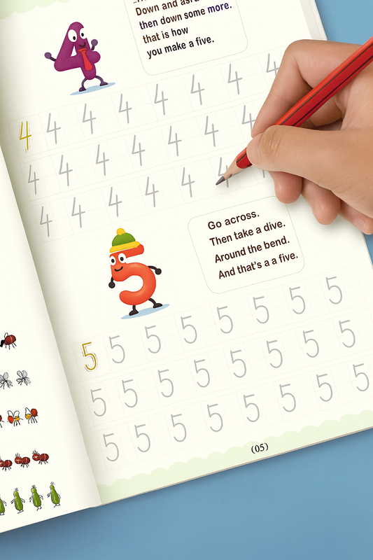 Sank Magic Practice Copybook (4 BOOKS, 1 PEN, 1 GRIP, 10 REFILLS)