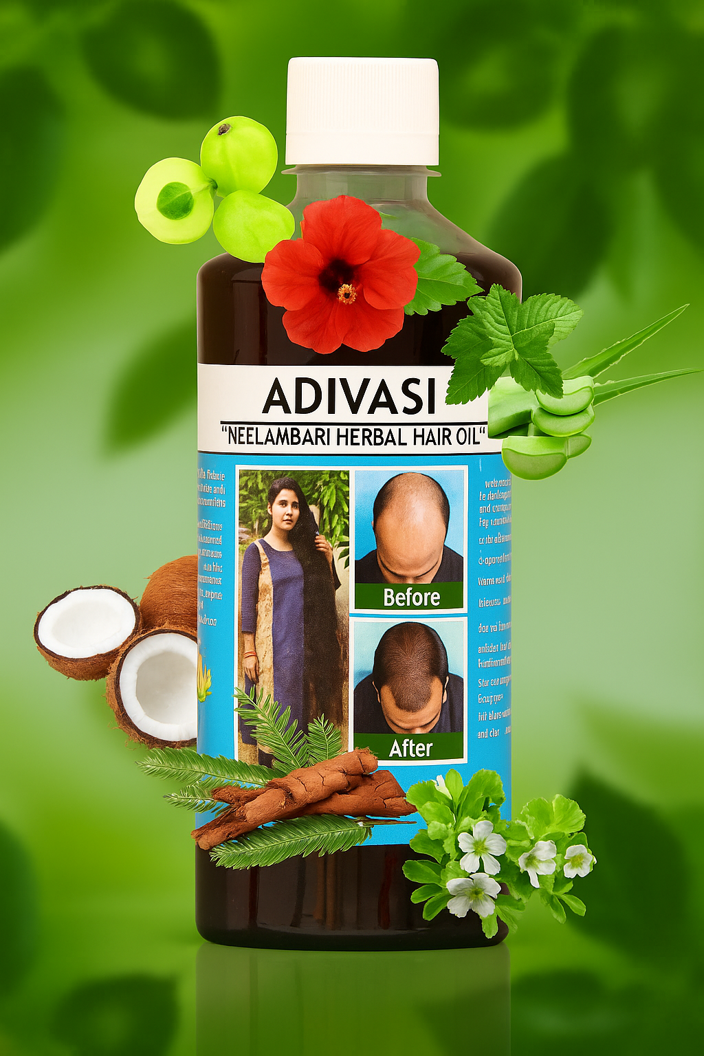 Adivasi Neelambari Herbal Hair Oil (Pack of 2,4,8)